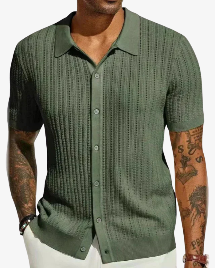 Refined Knitted Polo Shirt