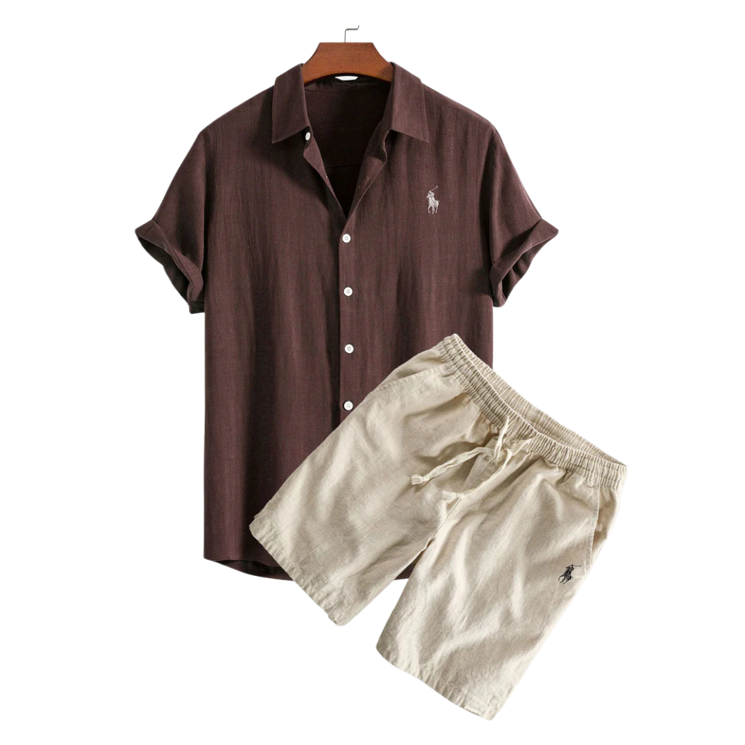 Premium Linen Shirt & Shorts Set